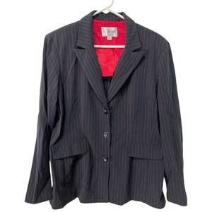 J. Taylor Women's SIze 18 Dark Blue Blazer Red Stripe Business Professional